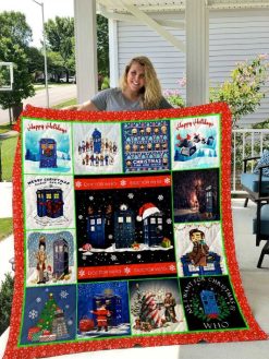 Doctor Who Christmas Quilt Blanket