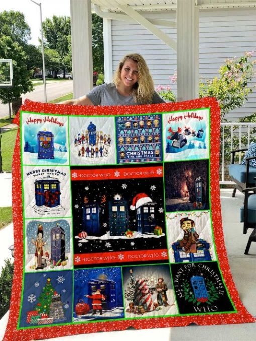 Doctor Who Christmas Quilt Blanket