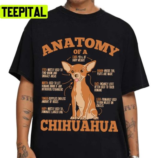 Dogschihuahuas Anatomy Of A Chihuahua Trending Unisex T-Shirt