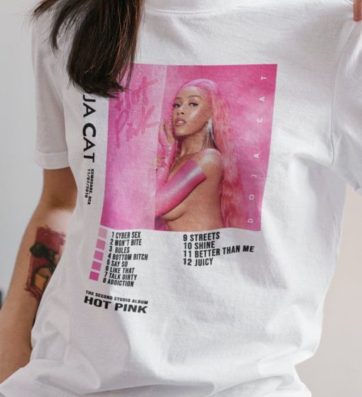 Dojacat Hot Pink Aesthetic Art Unisex T-Shirt