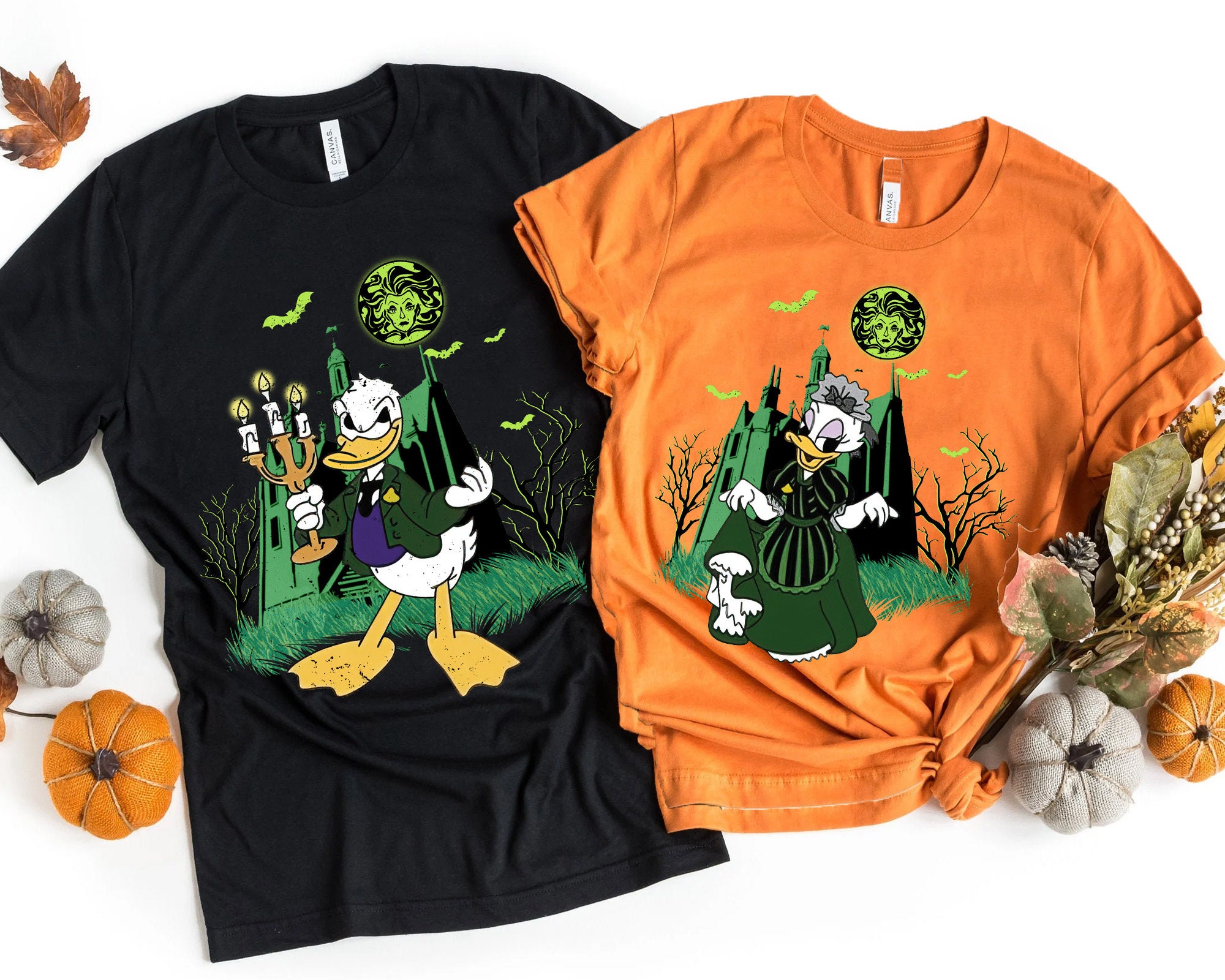 Donald And Daisy Haunted Mansion Costume Madame Leota Couple Matching Night  Party Disney Halloween Unisex T-Shirt