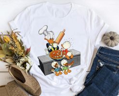 Donald Duck Huey Dewey Louie Pumpkin Cake Donald’s Nephews Trick Or Treat Party Disney Halloween Unisex T-Shirt