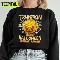 Donald Trump Pumpkin Funny Halloween Spooky Night Unisex Sweatshirt