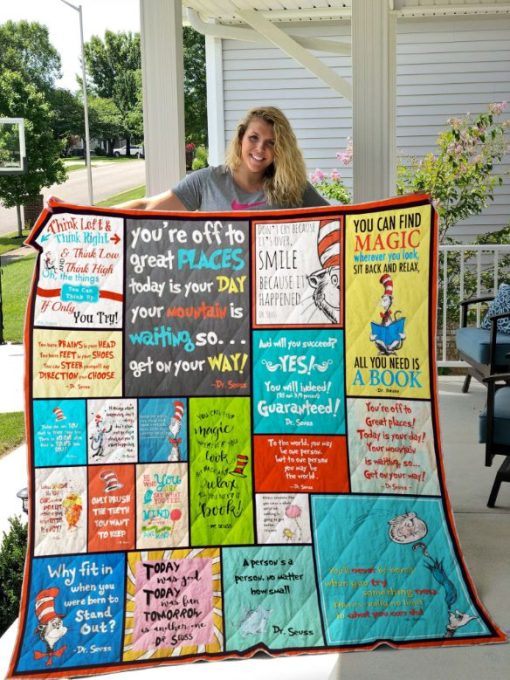 Dr Seuss You Can Find Magic Where You Look Sit Back Quilt Blanket