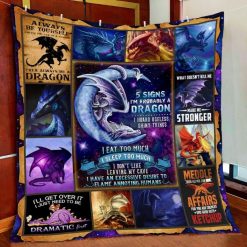 Dragon What Doesn’t Kill Me Make Me Stronger Quilt Blanket