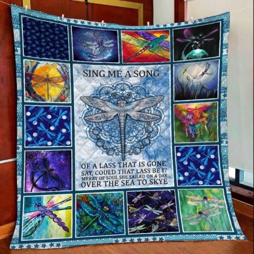 Dragonfly Sing Me A Song Of The Lass That Is Gone Quilt Blanket