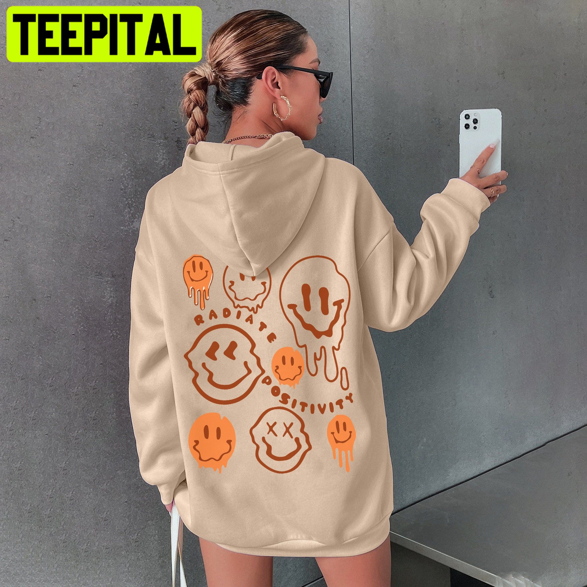 Drippy smiley 2025 face hoodie