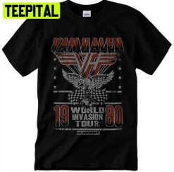 Eagles Van Halen 1980 Guitar World Invasion Tour Trending Unisex Shirt