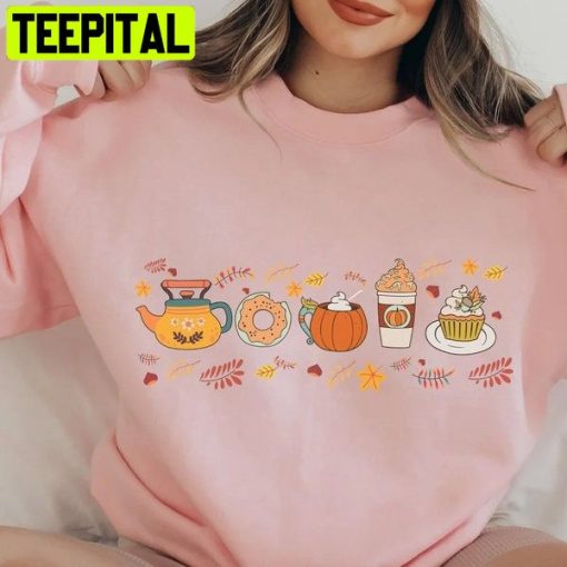 Fall Coffee Pumpkin Spice Cute Fall Trending Unisex Sweatshirt