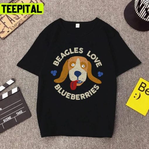 Fantastic Mr Fox Beagles Love Blueberries Weathered Dog Circle Isle Of Dogs Unisex T-Shirt