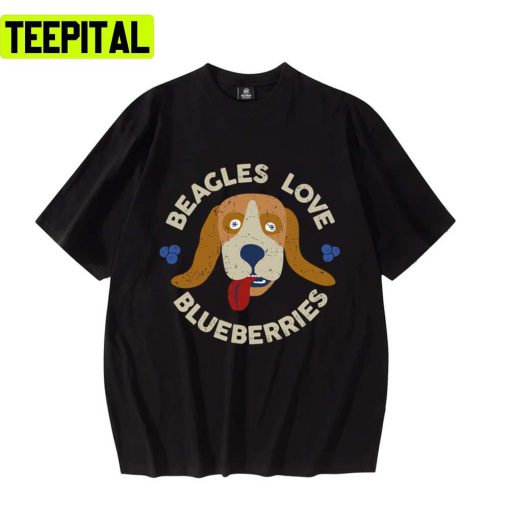 Fantastic Mr Fox Beagles Love Blueberries Weathered Dog Circle Isle Of Dogs Unisex T-Shirt