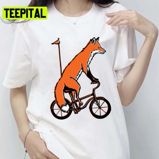 Fox On Bike Cute Trending Trending Unisex T-Shirt