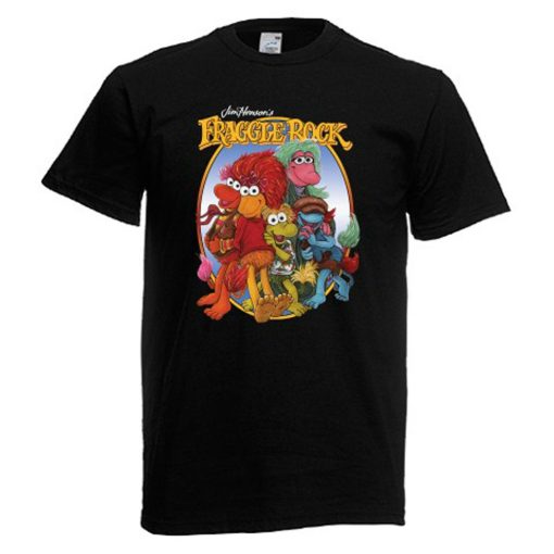 Fraggle Rock Mens Black Navy T-Shirt