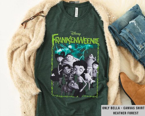 Frankenweenie Group Characters Scary Horror Movie Fall Vacation World Disney Halloween Unisex T-Shirt