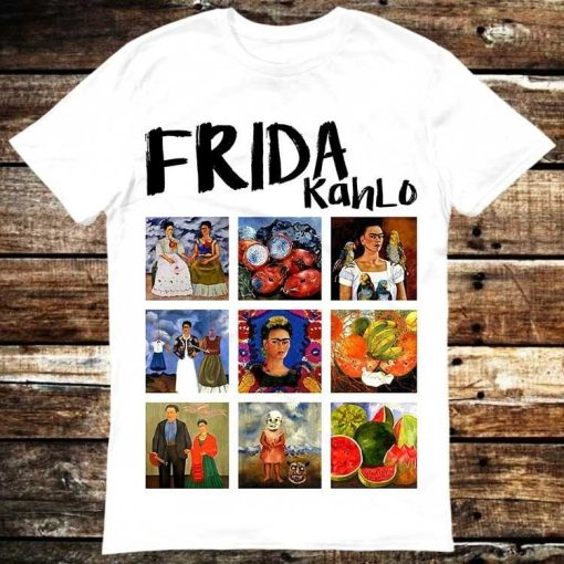 Frida Kahlo Artworks Paints Collage T-Shirt