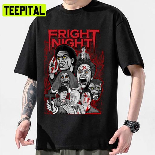 Fright Night Character Collage Halloween Unisex Sweatshirt