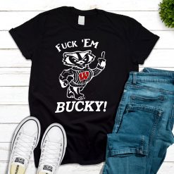 Fuck Em Up Bucky White Illustration Unisex T-Shirt