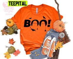 Funny Boo Bat And Spide Halloween Trending Unisex T-Shirt