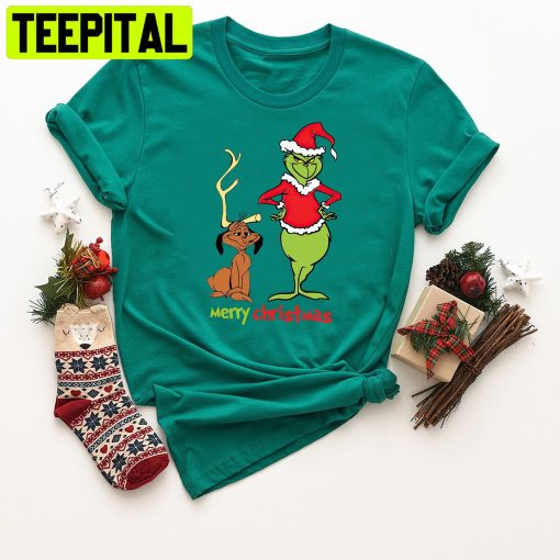 Funny Dog Grinch Stolen Christmas Trending Unisex Shirt