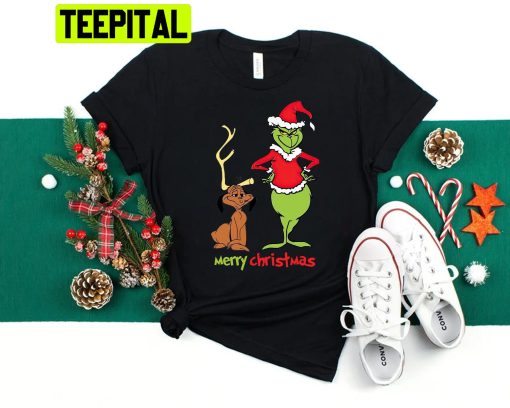 Funny Dog Grinch Stolen Christmas Trending Unisex Shirt