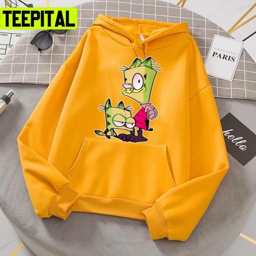 Garfield Cat Mix Zim And Gir Invader Zim Unisex T-Shirt