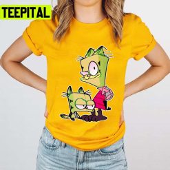 Garfield Cat Mix Zim And Gir Invader Zim Unisex T-Shirt