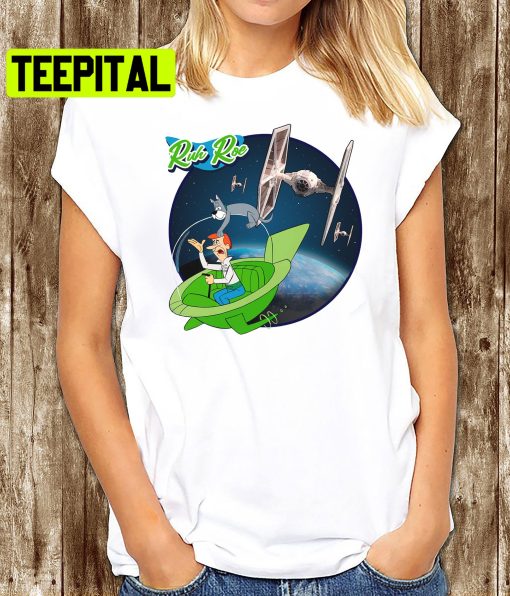 George Jetson Jetsons Vs Tie Fighter Star Wars Graphic Trending Unisex Shirt