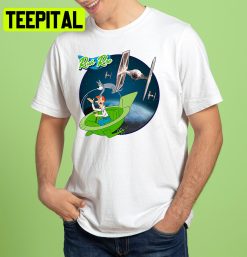 George Jetson Jetsons Vs Tie Fighter Star Wars Graphic Trending Unisex Shirt