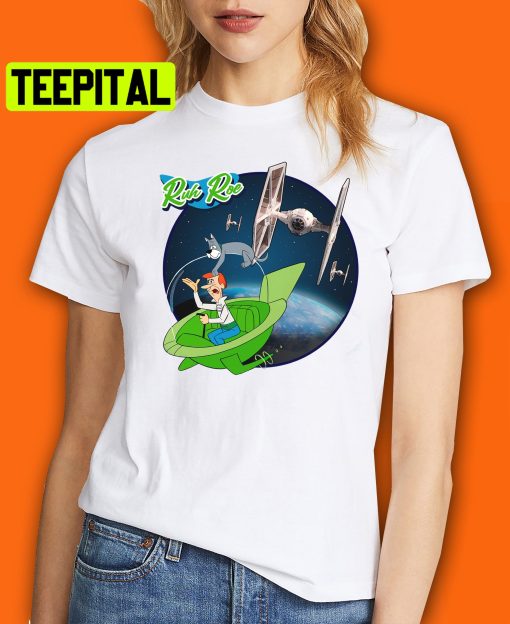 George Jetson Jetsons Vs Tie Fighter Star Wars Graphic Trending Unisex Shirt