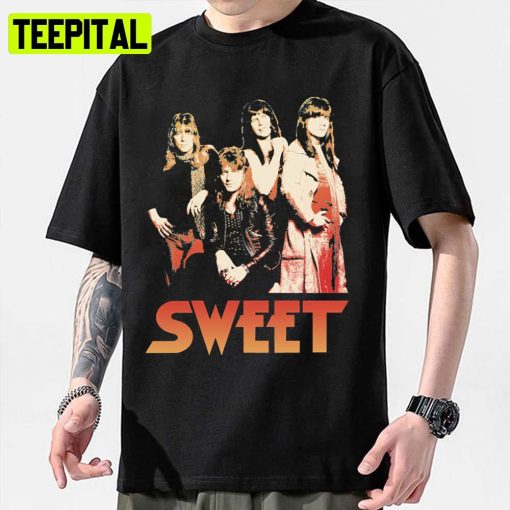 Glam Rock Relaxed Fit The Sweet Band Unisex Sweatshirt