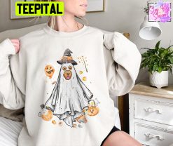 Golden Retriever Ghost Dogs Pumpkin Halloween Unisex Sweatshirt