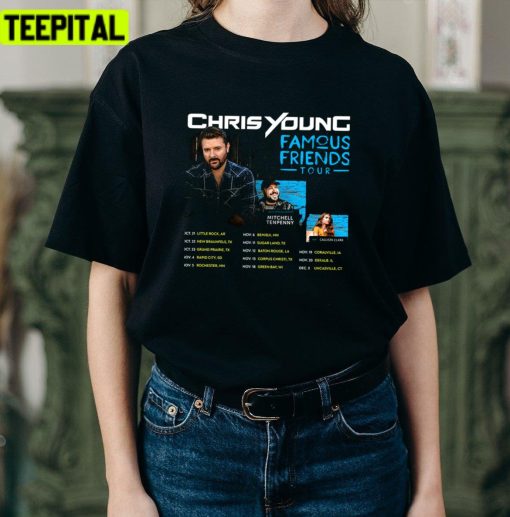 Graphic Famous Friends Tour 2021 Chris Young Trending Design Unisex T-Shirt