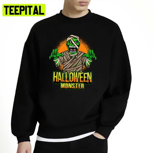 Green Zombie Monster Halloween Unisex Sweatshirt