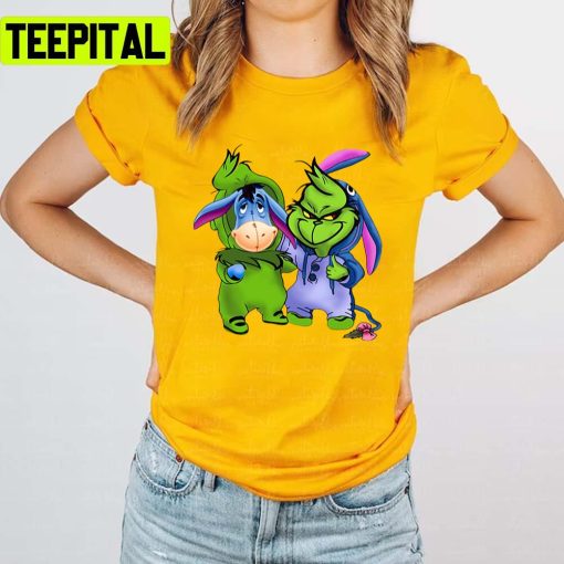 Grinch And Eeyore Wearing Costume Unisex T-Shirt