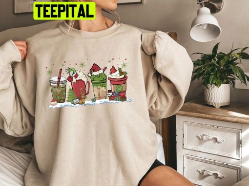 Grinch Coffee Cup Christmas Happy Halloween Trending Unisex Shirt