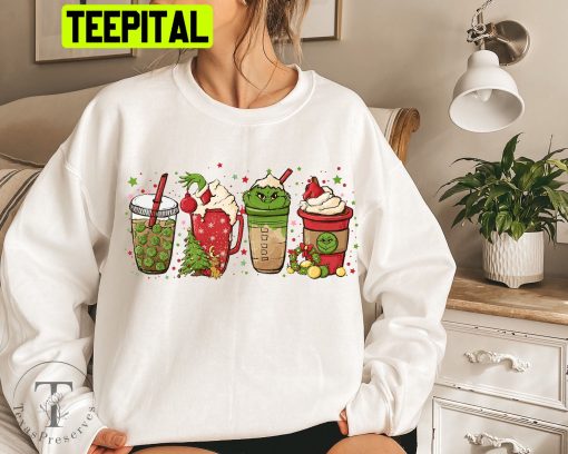 Grinch Coffee Cup Disney Christmas Halloween Trending Unisex Shirt