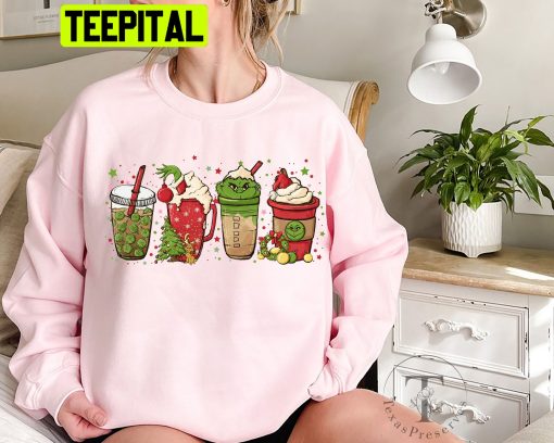 Grinch Coffee Cup Disney Christmas Halloween Trending Unisex Shirt