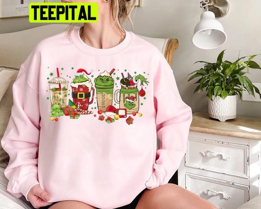 Grinchmas Coffee Cup Christmas Halloween Trending Unisex Shirt