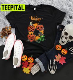 Halloween Snake Witch And Pumpkins Unisex T-Shirt