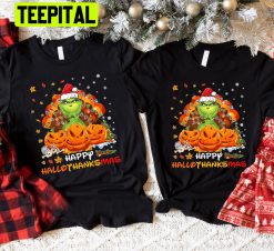 Happy Hallothanksmas Grinch Pumpkin Trending Unisex Shirt