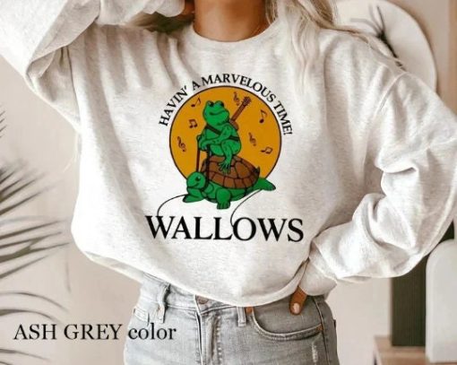 Having A Marvelous Time Wallows Frog Riding Turtle Band Tour Trending Unisex Shirt