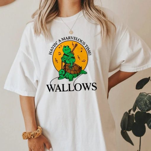 Having A Marvelous Time Wallows Frog Riding Turtle Band Tour Trending Unisex Shirt