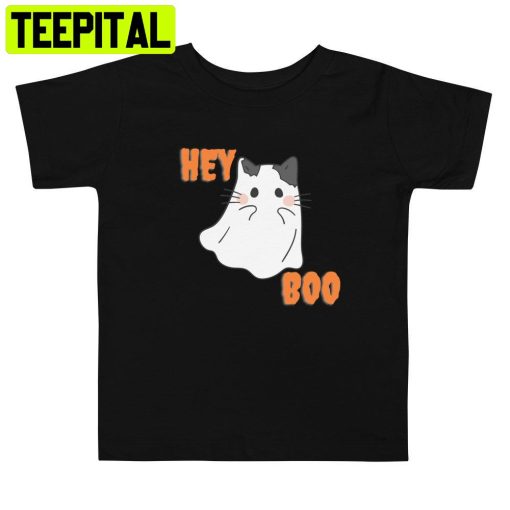 Hey Boo Halloween Cat Ghost Trending Unisex T-Shirt