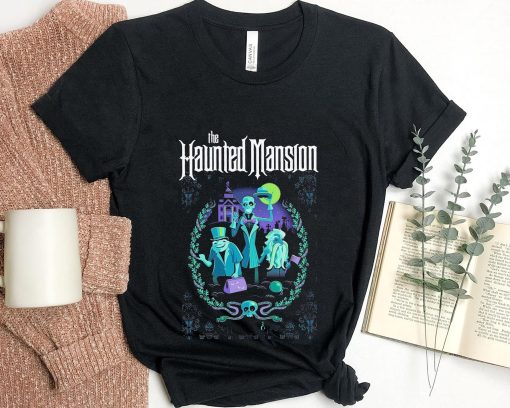 Hitchhiking Ghosts The Haunted Mansion Ezra Beane Professor Phineas Plump Gus Disney Halloween Unisex T-Shirt