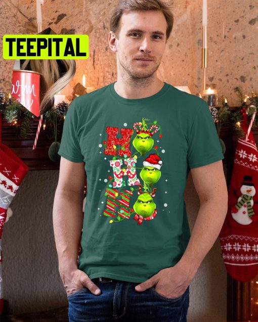 Ho Ho Ho Grinch Xmas Christmas Light Trending Unisex Shirt