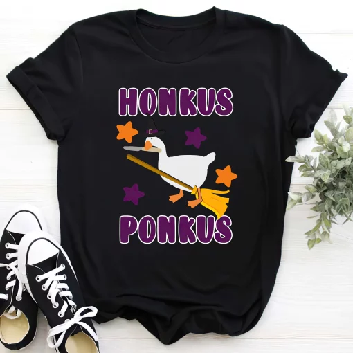 Honkus Ponkus Untitled Goose Game Meme Hocus Pocus Disney Halloween New Art T-Shirt