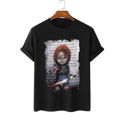 Horror Chucky Mugshot Childs Play Halloween Chucky Unisex T-Shirt