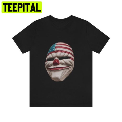 Horror Movie American Mask Scary Cool The Purge Clown Face Art Trending Unisex T-Shirt