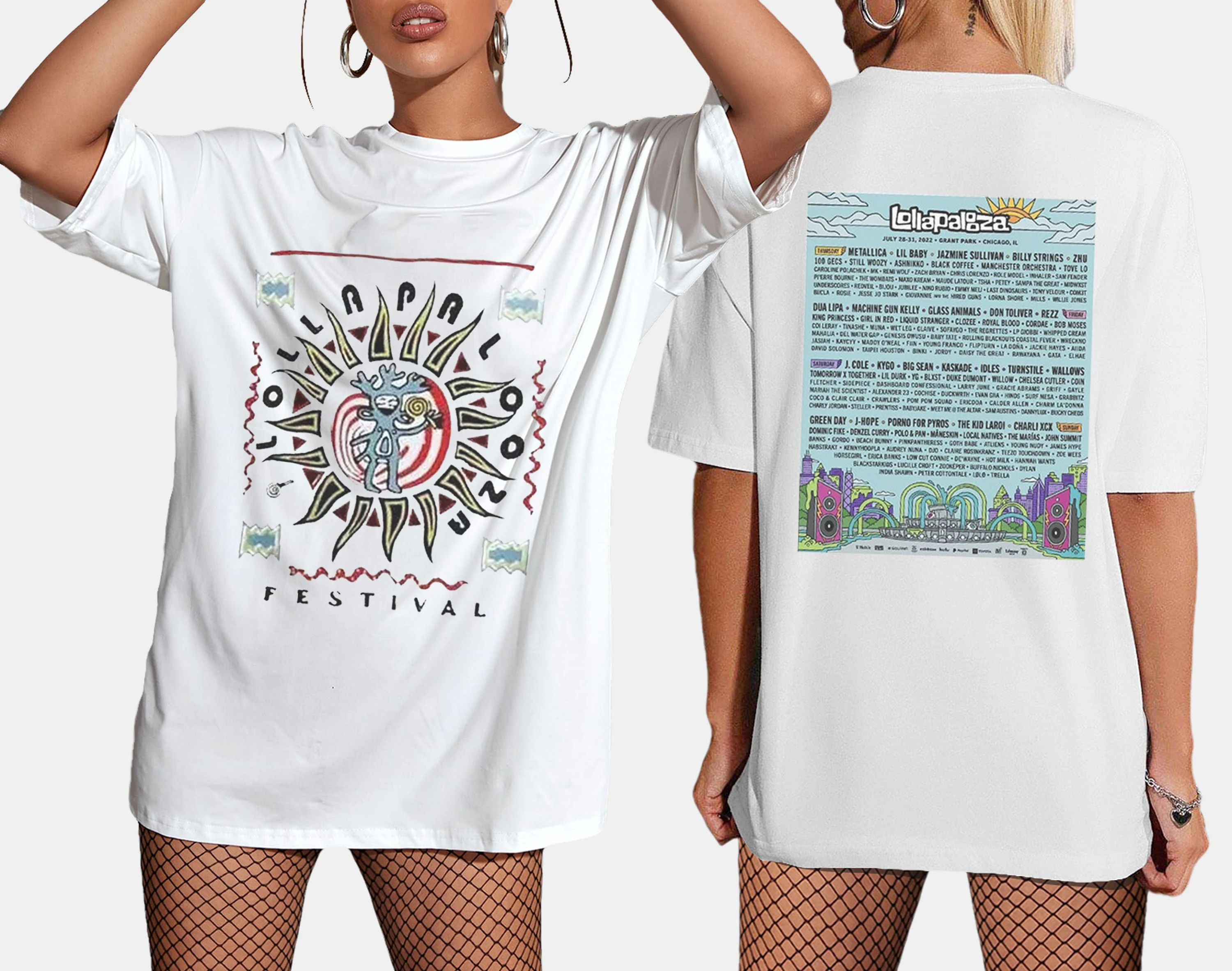 Lollapalooza 2022 Chicago Music Festival T-Shirt Design Essential T-Shirt  for Sale by avidu