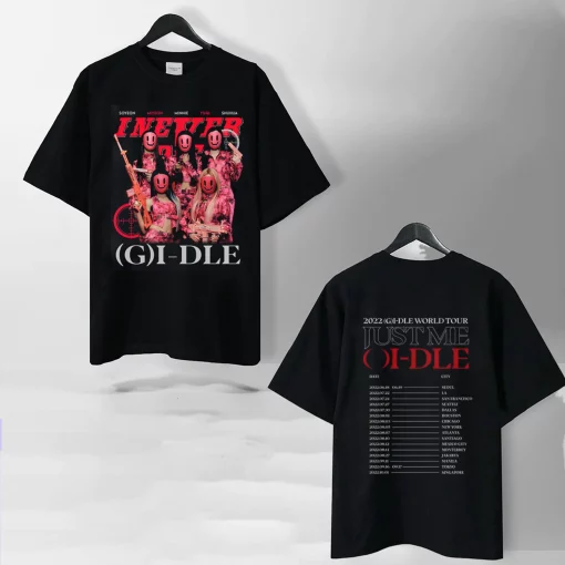 I Never Die Gidle Gidle World Tour 2022 Just Me Gidle (G)Idle Double Sided Shirt